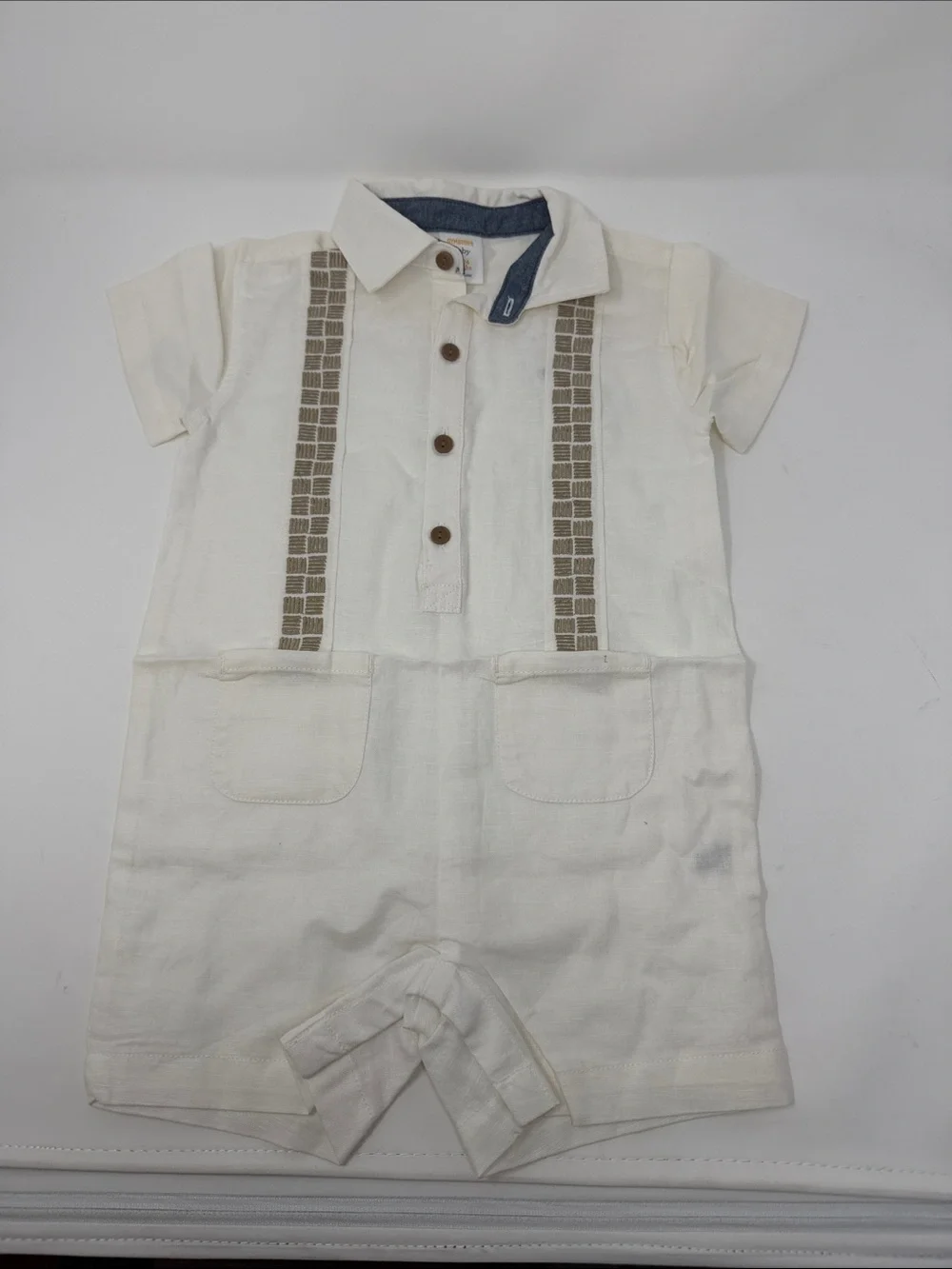 Gymboree Classic Cream Boys' Short Romper